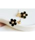 E747 - Black Flower Earrings